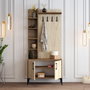 Hanah Home Viyana D - Walnut, Travertine